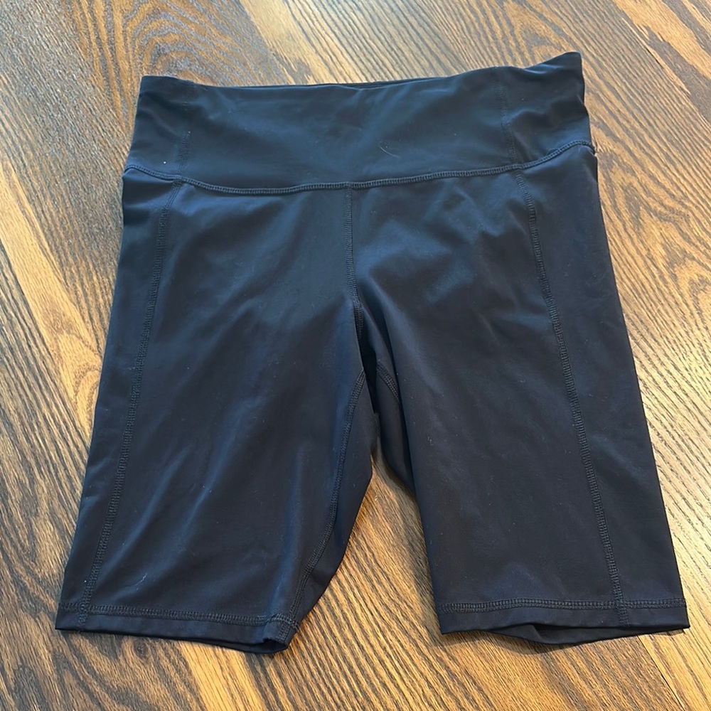 All in Motion Black Bike Shorts High Waist Matte Finish